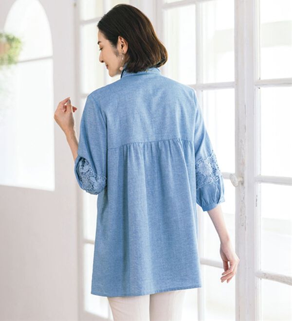 ルフラン（ルフラン）の「レース映える。華やかシャツチュニック（チュニック）」｜詳細画像