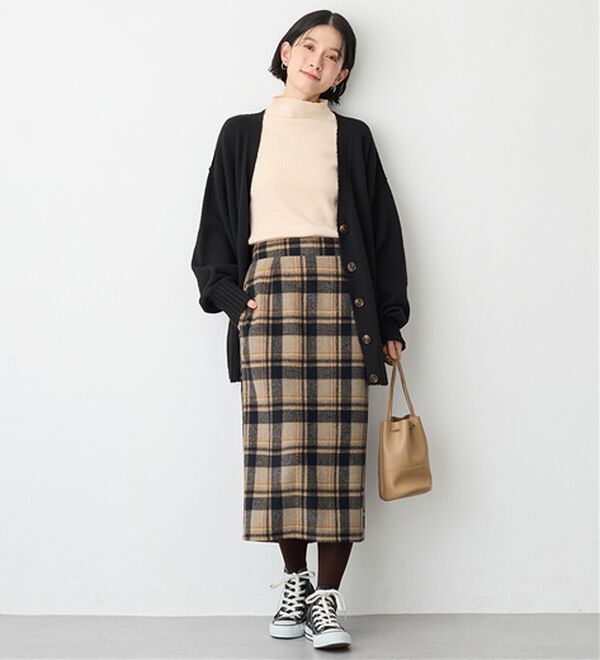 ビッグチェックナロースカート - ベルーナ【公式】
