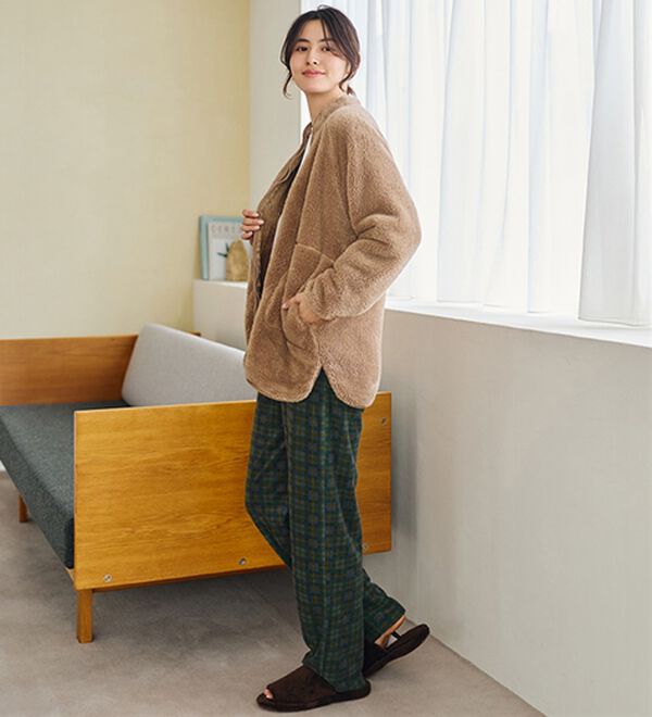 LAVIENNE（ラヴィエンヌ）の「肌側綿１００％あったかフリースボトム（その他パンツ）」｜詳細画像
