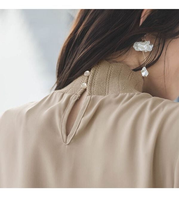 RANAN（ラナン）の「スカラップリブニット使いブラウス（ブラウス）」｜詳細画像