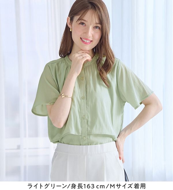 alotta（アロッタ）の「インコーデもすっきり決まる！前後２ＷＡＹケープ風ブラウス（ブラウス）」｜詳細画像