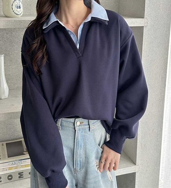 GeeRA（ジーラ）の「ダブル衿スウェット（トレーナー・スウェット）」｜詳細画像