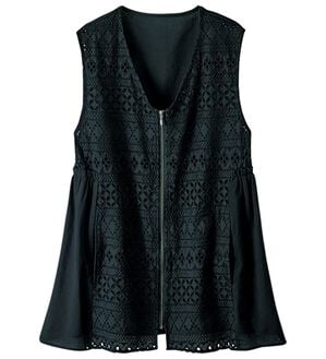 ルフラン（ルフラン）の「全方位美人！褒められペプラムベスト（ベスト）」｜黒