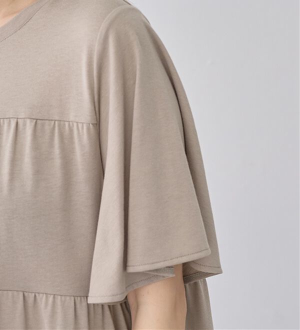 alotta（アロッタ）の「楽に可愛く！ふんわり綿混ティアードチュニック（チュニック）」｜詳細画像