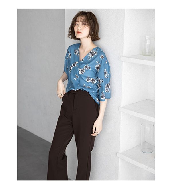 GeeRA（ジーラ）の「花柄フレアースリーブブラウス（ブラウス）」｜詳細画像