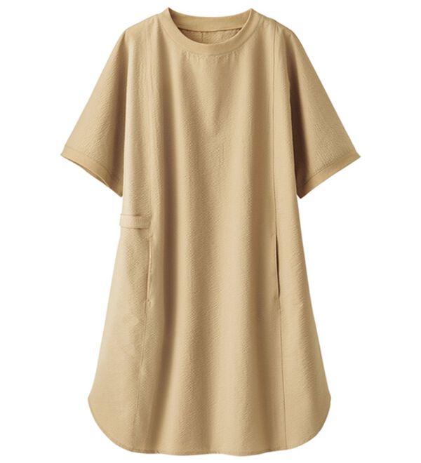 BELLUNA（ベルーナ）の「サラリ速乾！サッカー素材ゆったりチュニック（チュニック）」｜詳細画像