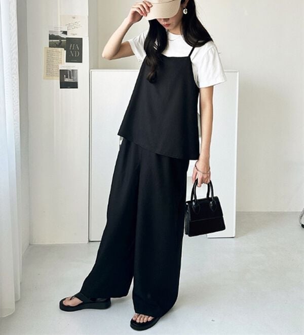 GeeRA（ジーラ）の「セットアップ風キャミソールサロペット（オールインワン）」｜詳細画像