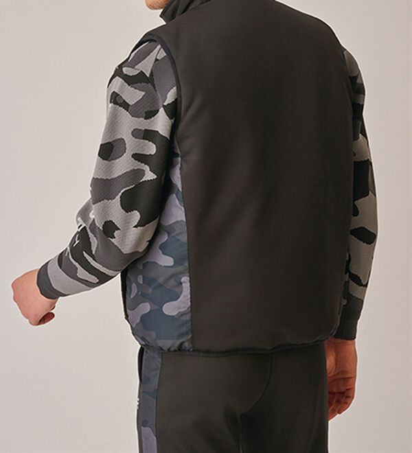 「＜ザ　ショップ　ティーケー＞軽量ストレッチカモフラ柄ベスト（メンズベスト）」｜詳細画像
