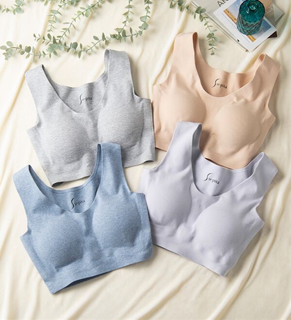 LAVIENNE（ラヴィエンヌ）の「【綿９５％＆縫い目ゼロ】締め付けにくいスーピタブラ・ショーツ（別売）（ブラジャー）」｜詳細画像