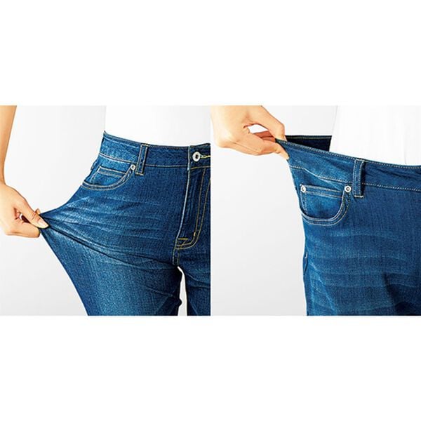 BELLUNA（ベルーナ）の「ヒンヤリ冷感！ライトオンスジーンズ（ワイドバギー）（ワイドパンツ・ガウチョ）」｜詳細画像