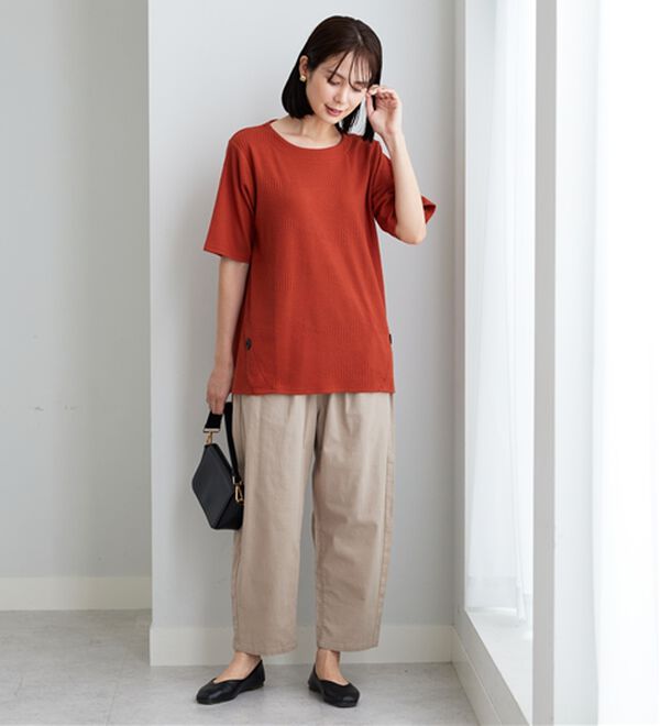 BELLUNA（ベルーナ）の「波柄ジャカード素材裾ボタンチュニック（チュニック）」｜詳細画像