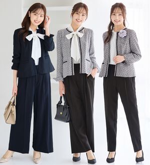 alotta（アロッタ）の「【選べるパンツ】洗える！３点セット着回し力抜群スーツ（その他スーツ）」｜詳細画像