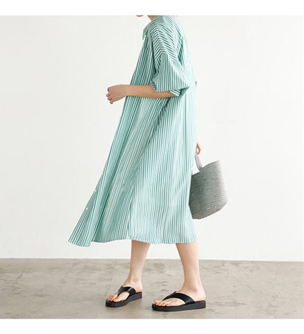 ミディ丈シャツワンピース - ベルーナ【公式】