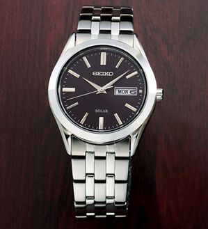 「＜セイコー＞スピリット　ソーラー（メンズ腕時計）」｜ブラック