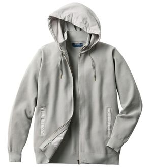 「＜コムルヴァン・オム＞好印象きれいめフードジャケット（メンズジャケット）」｜シルバーグレー