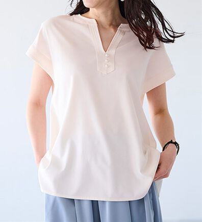 RANAN（ラナン）の「ひんやり！スキッパーブラウス（ブラウス）」