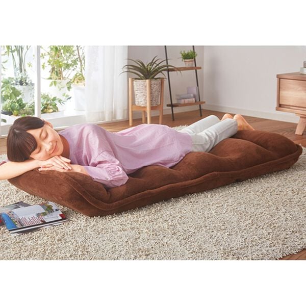 iellio（イエリオ）の「ＮＥＷ収納簡単低反発もこもこ座椅子＜１人掛け・リクライニング・フロアチェア・ごろ寝マット・ロングマット・長座布団＞（座椅子）」｜詳細画像