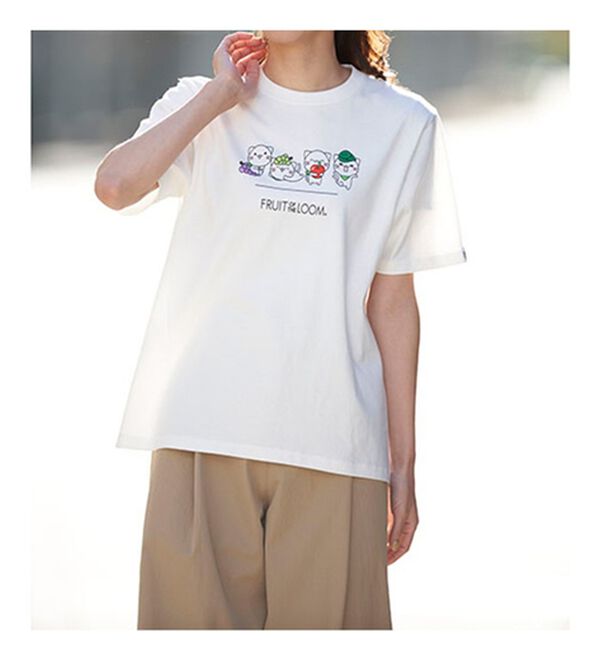 BELLUNA（ベルーナ）の「＜べるーにゃ&times;フルーツオブザルーム＞綿１００％素材プリントＴシャツ（Tシャツ）」｜詳細画像