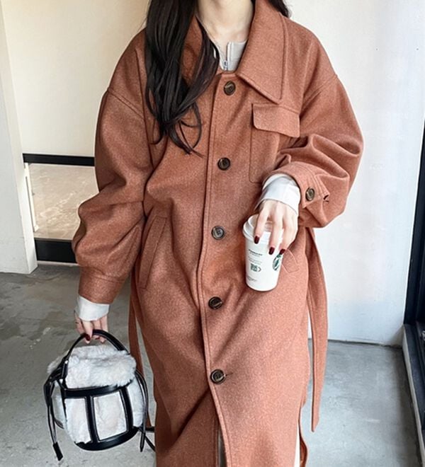 GeeRA（ジーラ）の「ポケットデザインステンカラーコート（ロングコート）」｜詳細画像