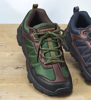 「＜ダンロップ・リファインド＞履きやすい！はっ水トラディションシューズ（メンズスニーカー）」｜モスグリーン