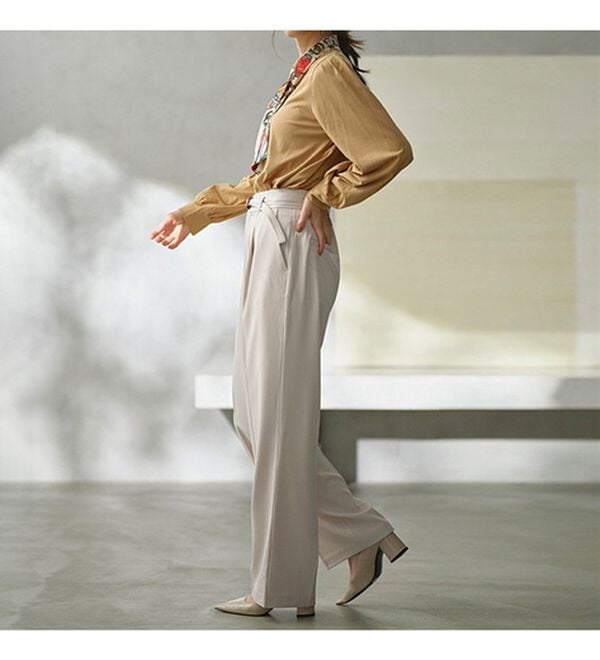 RANAN（ラナン）の「スカーフ付キレイ見えカットソーブラウス（ブラウス）」｜詳細画像