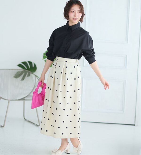 A HAPPY MARILYN（アハッピーマリリン）の「【Ｌ～６Ｌ】綿１００％ゆったりシルエットシャツ【風通るクラシック】（シャツ）」｜詳細画像