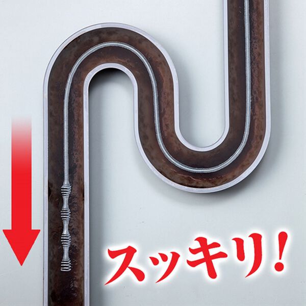 「奥まで届くつまりクリーナーワイヤー５ｍ（掃除用品）」｜詳細画像