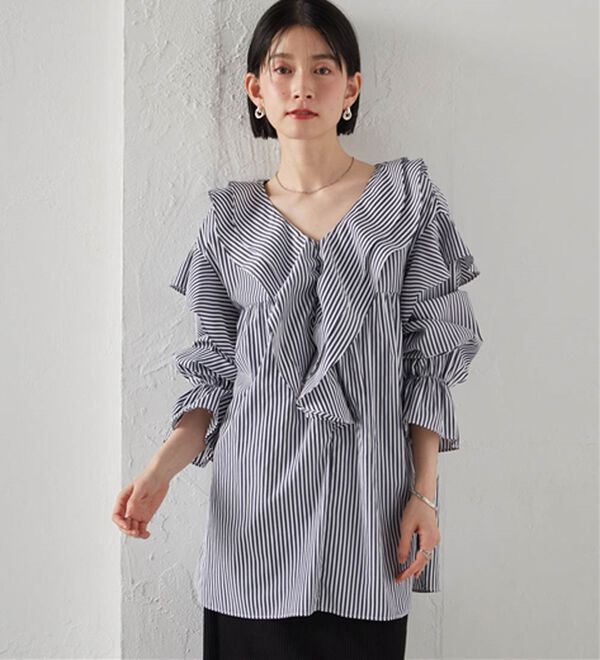 RANAN（ラナン）の「ビッグカラーフリルブラウス（ブラウス）」｜詳細画像