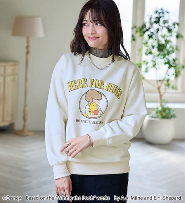 BELLUNA（ベルーナ）の「＜Ｄｉｓｎｅｙ＞【プー】プリント裏起毛トレーナー（トレーナー・スウェット）」｜クリーム
