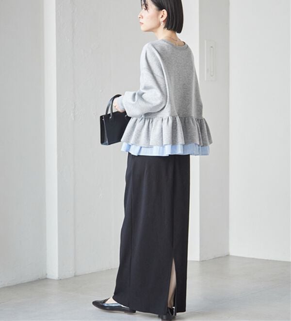 RANAN（ラナン）の「セルフカットリブロングナロースカート（ロングスカート）」｜詳細画像