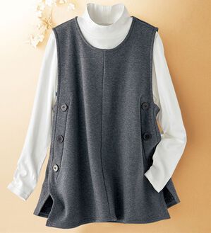 BELLUNA（ベルーナ）の「まるで着る毛布！裏ファーボタン使いベスト（ベスト）」｜詳細画像