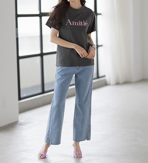 RANAN（ラナン）の「フロッキープリントロゴＴ（Tシャツ）」｜詳細画像