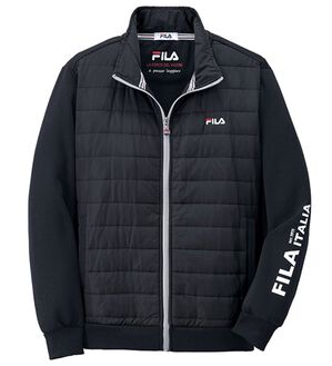 「＜フィラ＞ハイブリットダウンジャケット（メンズダウンジャケット）」｜ブラック