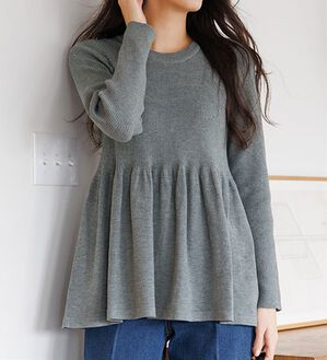 RANAN（ラナン）の「リブ切替ペプラムニット（ニット・セーター）」｜詳細画像