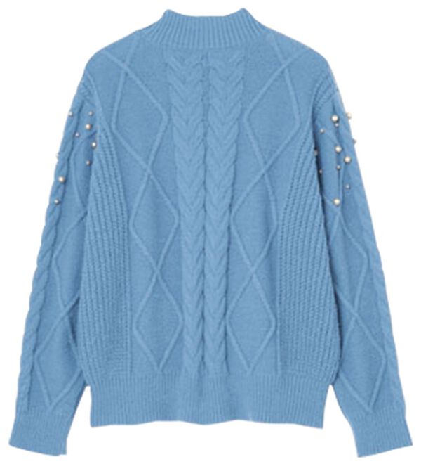 RANAN（ラナン）の「ケーブル使いパール調ビーズニットプルオーバー（ニット・セーター）」｜詳細画像