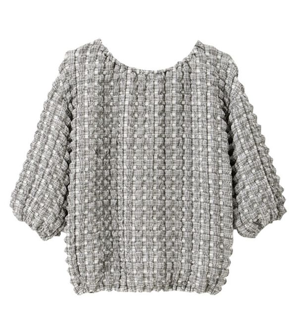 alotta（アロッタ）の「ぽこぽこゴム使いプルオーバー（カットソー）」｜モノトーン系