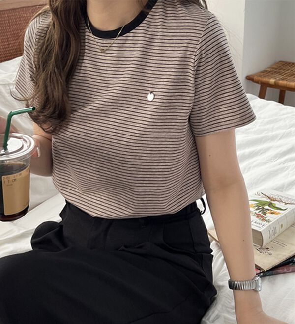 GeeRA（ジーラ）の「ボーダー配色Ｔシャツ（カットソー）」｜詳細画像