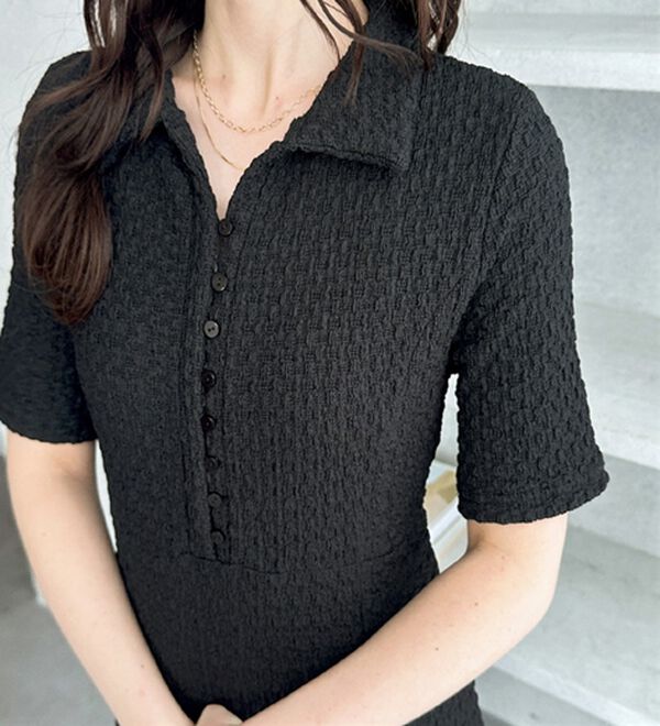 GeeRA（ジーラ）の「全骨格細見え！表面感素材マーメイドワンピース（その他ワンピース）」｜詳細画像