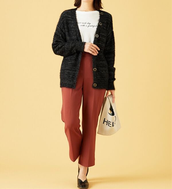 BELLUNA（ベルーナ）の「上品見え！ふんわりシャギーカーディガン（ニットカーディガン）」｜詳細画像