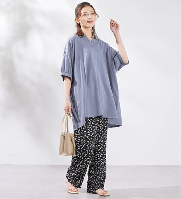 Viola e Viola（ヴィオラ エ ヴィオラ）の「【５つの機能付】スキッパーゆるドルマンチュニック（チュニック）」｜詳細画像