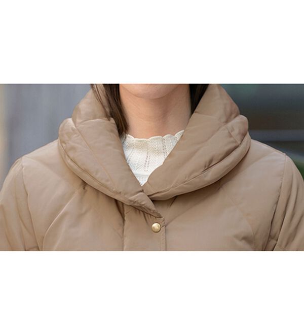 ルフラン（ルフラン）の「キルトデザインふんわり衿コート（ロングコート）」｜詳細画像