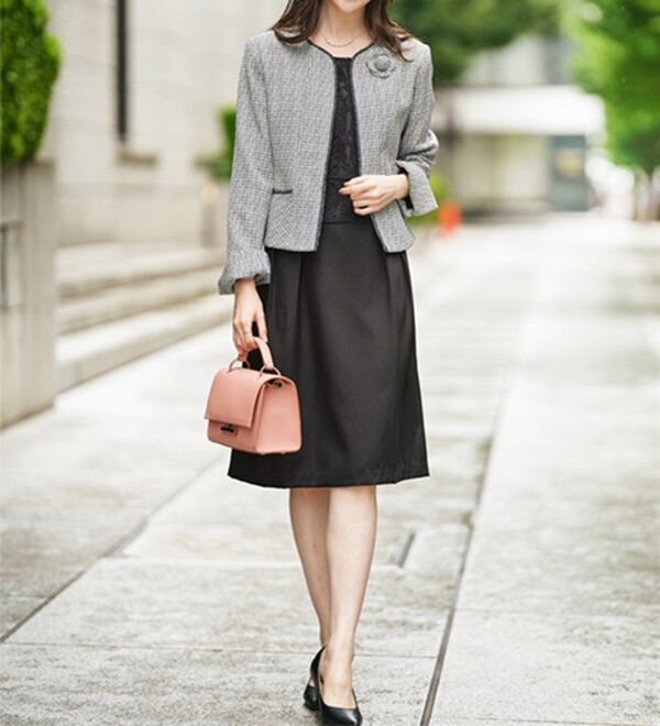 GeeRA（ジーラ）の「【入卒式/セレモニー】ツイード着回し５点セットスーツ　２ジャケット＆パンツ＆ワンピ（その他スーツ）」｜詳細画像