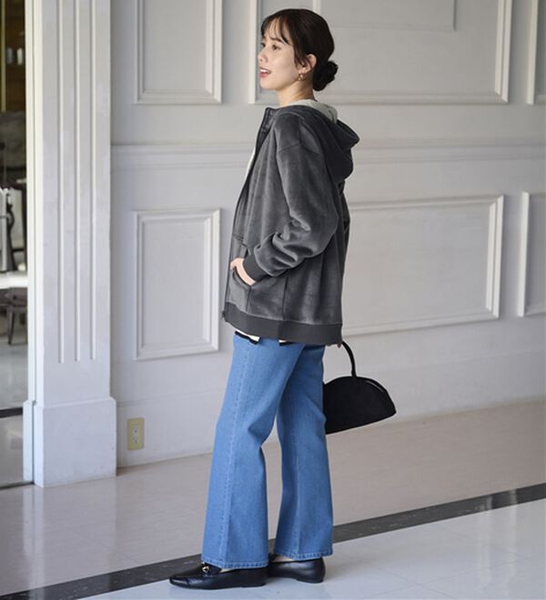 BELLUNA（ベルーナ）の「【快適Ｌａｂ．】リッチベロア素材裏ボアパーカー（パーカー）」｜詳細画像