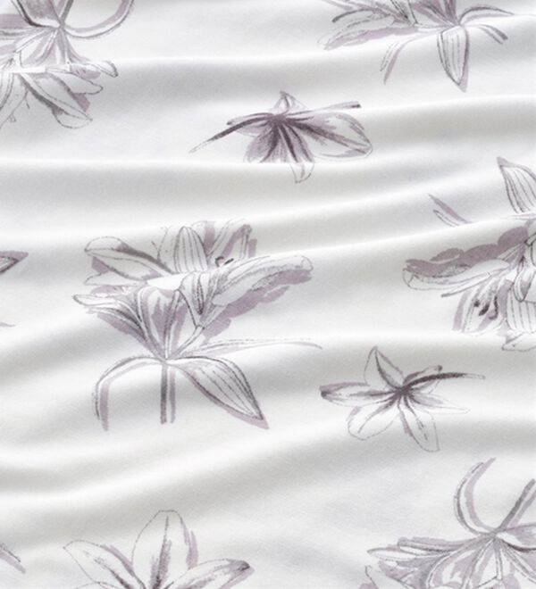 YU'NOW（ユナウ）の「【上下２点セット】レーヨンブレンドペプラムパジャマセット（パジャマ・ルームウェア）」｜詳細画像