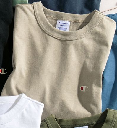 「＜チャンピオン＞綿１００％リラックスフィット５分袖Ｔシャツ（メンズＴシャツ）」