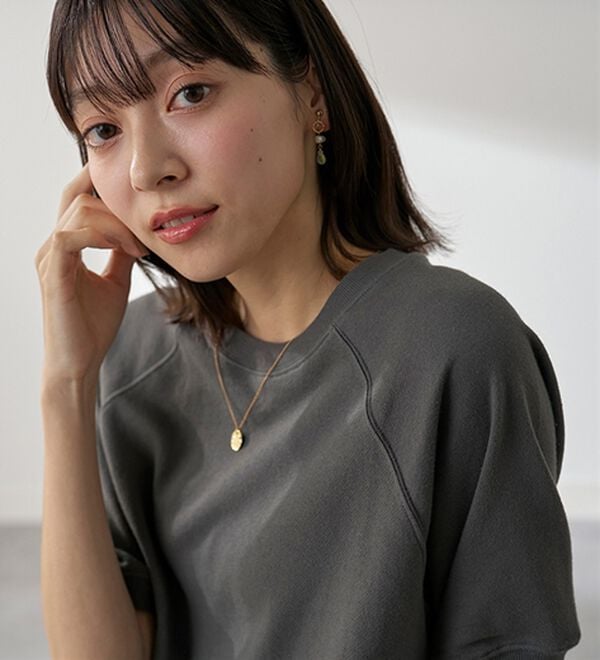 BELLUNA（ベルーナ）の「≪ＨｕｇＲｅａｍコットン≫裏毛半袖プルオーバー（カットソー）」｜詳細画像