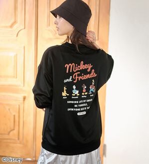 BELLUNA（ベルーナ）の「＜Ｄｉｓｎｅｙ＞【ミッキー＆フレンズ】プリントポンチ素材ビッグシルエットトレーナー（トレーナー・スウェット）」｜詳細画像