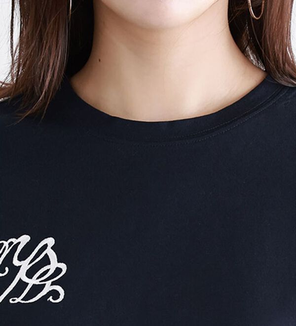 Pierrot（ピエロ）の「シルケット刺繍Ｔシャツ（Tシャツ）」｜詳細画像