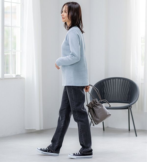 BELLUNA（ベルーナ）の「【静電気防止】ニットが苦手な方にも優しいプルオーバー（カットソー）」｜詳細画像