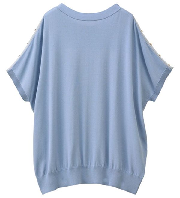 RANAN（ラナン）の「ひんやり！バイカラードルマンニットチュニック（ニット・セーター）」｜詳細画像